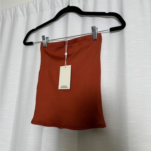 Monday Swimwear Cayman Skirt Copper Wide Rib | NWT Size S - Picture 8 of 11